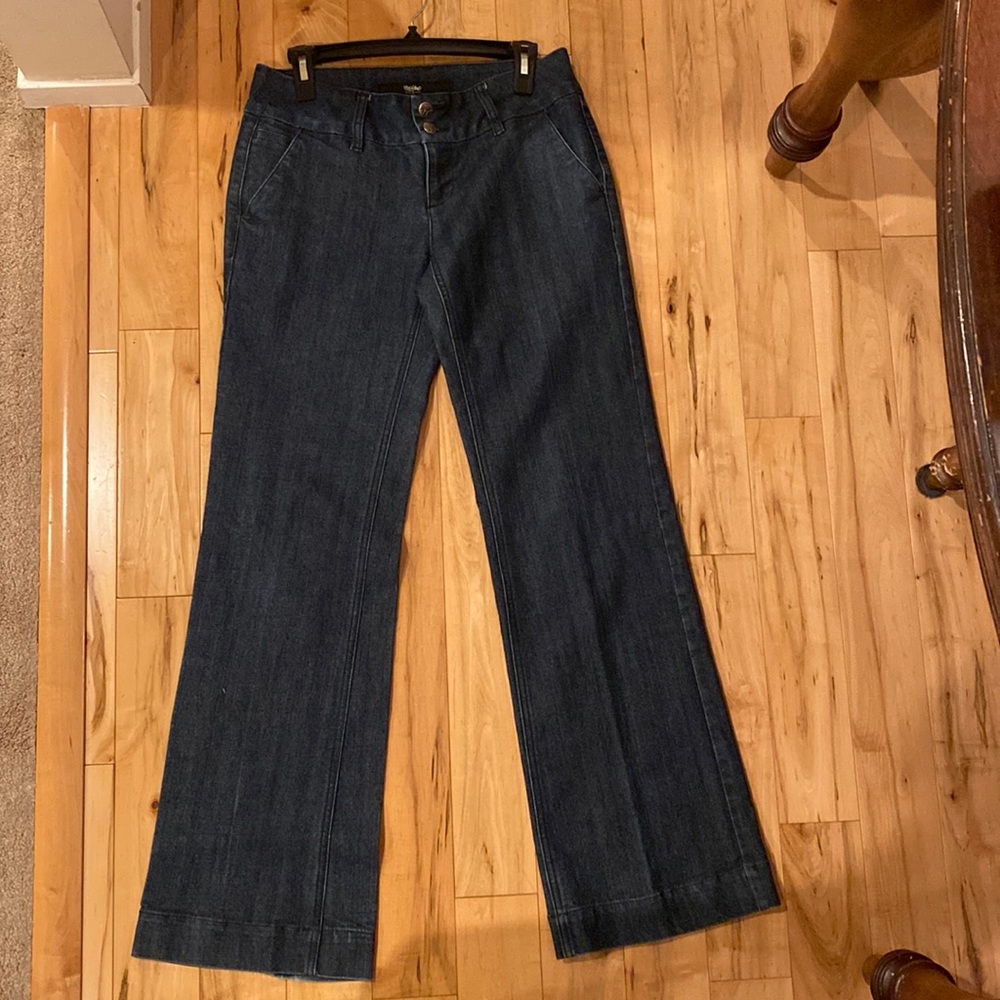Sz 4 Premium Massimo denim wide leg pants 32 in inseam with 2 inch waist band